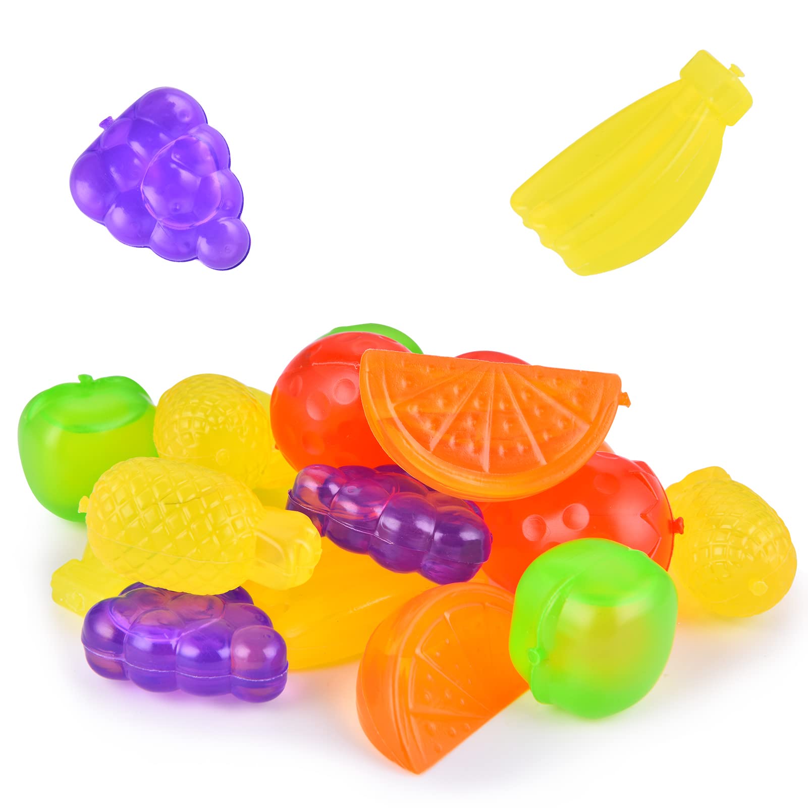 SHENGQIPC Reusable Ice Cubes - 60 Pack BPA-Free Plastic Fruit Shaped Refreezable Ice Cubes for Drinks, Cocktails & Beverages | Perfect for Parties, BBQs & Summer Cooling