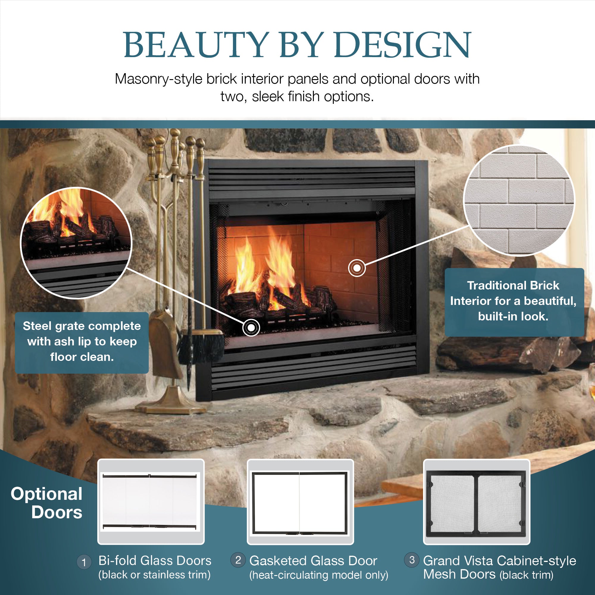 Majestic Sovereign 36-Inch Wood Burning Fireplace Insert - SA36 Model | Classic Cast Iron Design for Cozy Home Heating | Perfect for Living Rooms, Cabins & Outdoor Spaces