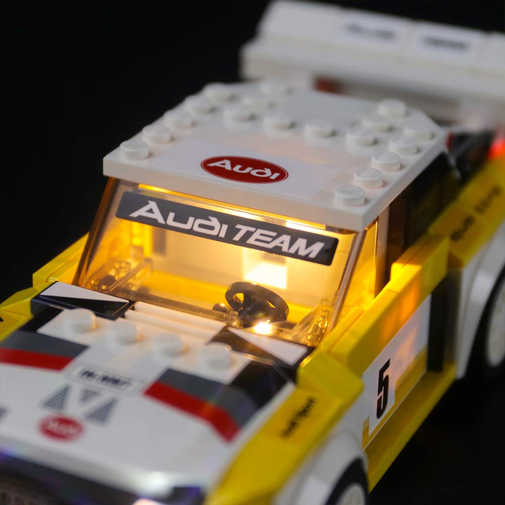 Lightailing LED Lighting Kit for Speed Champions 1985 Audi Sport Quattro S1 (Lego 76897 Compatible) - Building Block Light Set for Lego Models - Perfect for Display, Night Photography & Collector Showcases