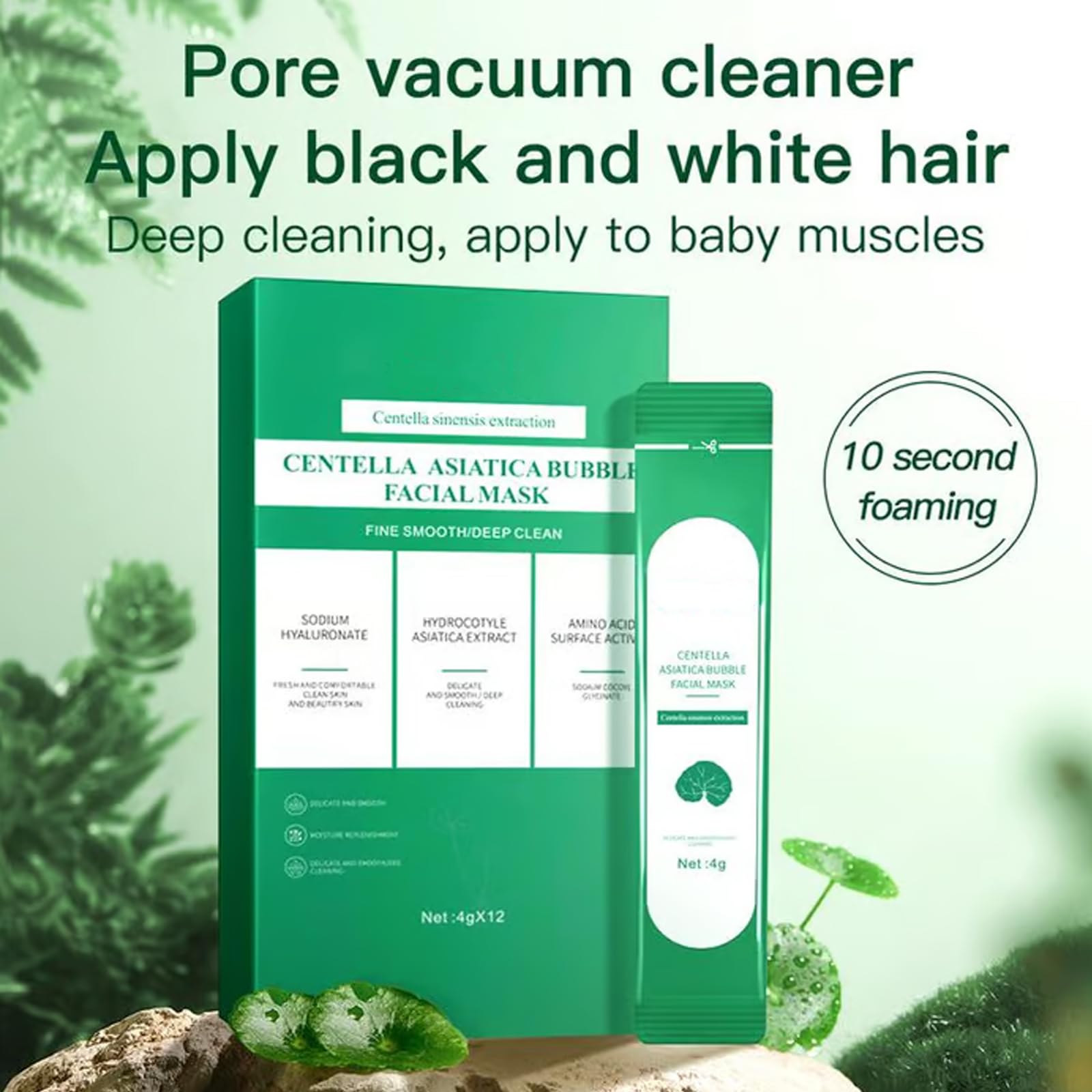 Natural Organic Avocado & Green Tea Matcha Deep Cleansing Bubble Mask - Blackhead Remover & Anti-Wrinkle Treatment for Soft Glowing Skin | 1PC | Perfect for Spa Day & Skincare Routine
