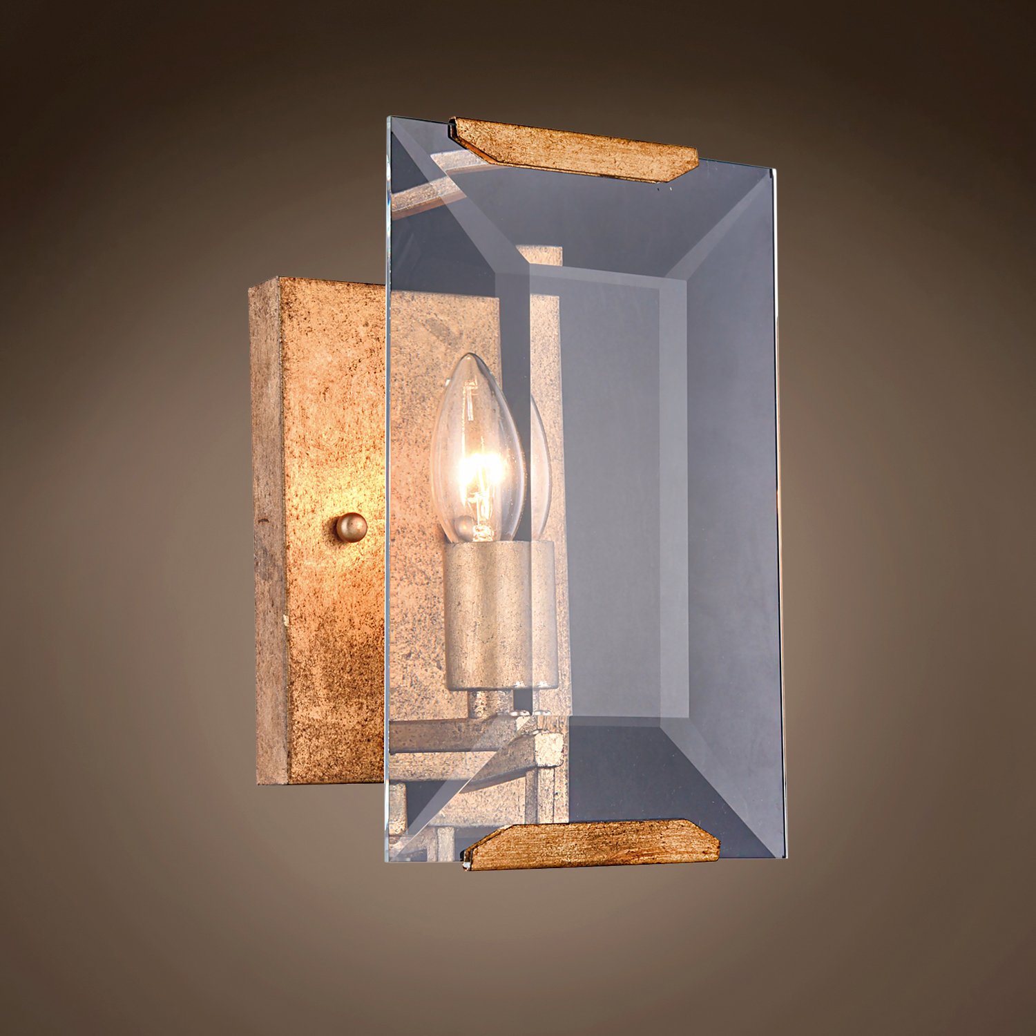 Vintage Emerald Green 1-Light 6-Inch Wall Sconce with Antique Gold Finish - Includes LED Bulbs | Perfect for Bedroom, Hallway & Entryway Lighting