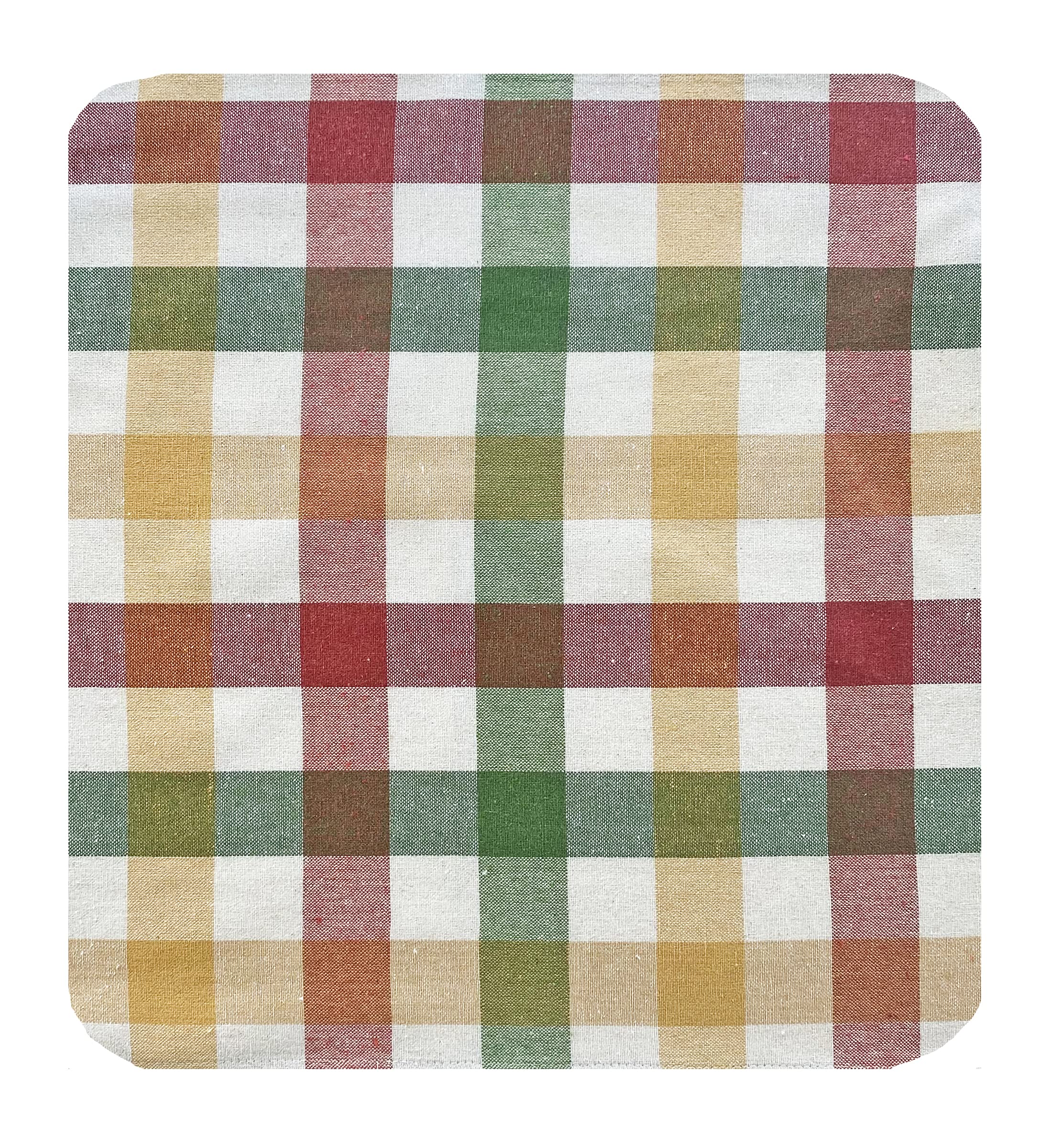 Lintex Farmhouse Multi Check Fall and Thanksgiving Cotton Fabric Napkins - Set of 8 Rustic Checkered Table Napkins for Autumn Dining, Holiday Decor, and Cozy Thanksgiving Gatherings