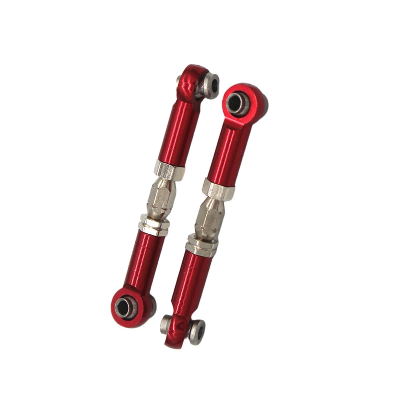 B Baosity 2Pcs High Strength RC Car Steering Link Rod & Turnbuckles - Replacement Linkage Rod Ends for 1/16 H16 16208 Models - Perfect for DIY Upgrades & Off-Road RC Car Racing Accessories (Red)