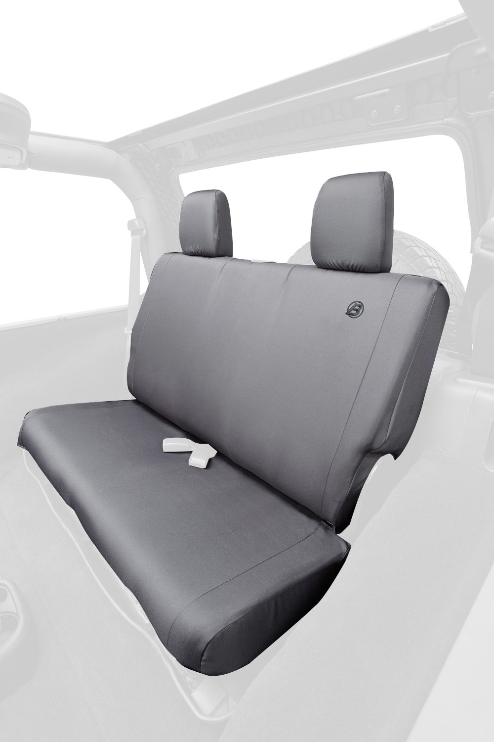 Bestop 2928109 Charcoal Rear Seat Covers for Jeep Wrangler Unlimited 2008-2012 - Perfect Fit Factory Rear Seat Protection | Durable & Comfortable for Off-Road Adventures, Camping & Daily Commute