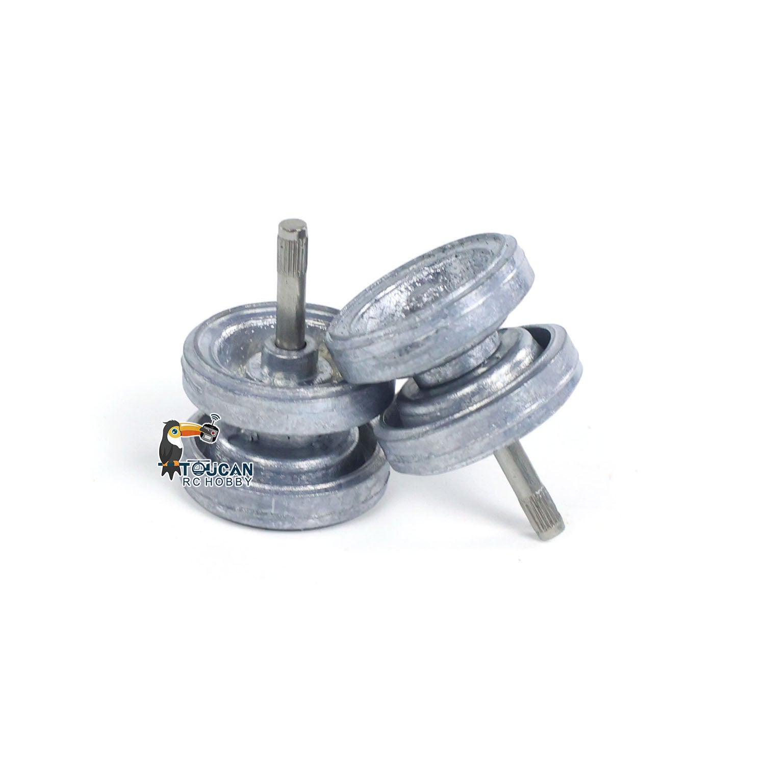 Henglong 1/16 RC Tank Metal Road Wheels & Suspension Arm for M26 Pershing DIY Military Model - Durable Upgrade Parts for RC Tank Battles & Display Collections