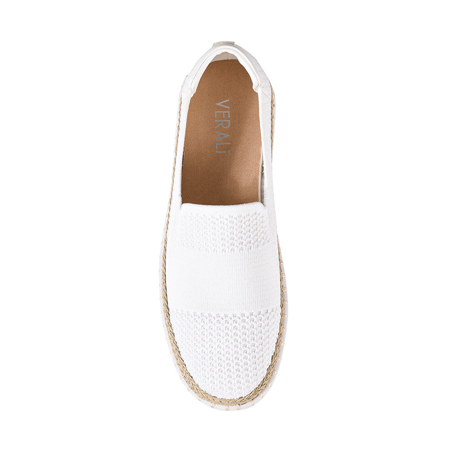 Comfortable Women's Queen Slip On Sneakers - Breathable White Knit Casual Shoes for Walking, Travel & Everyday Wear