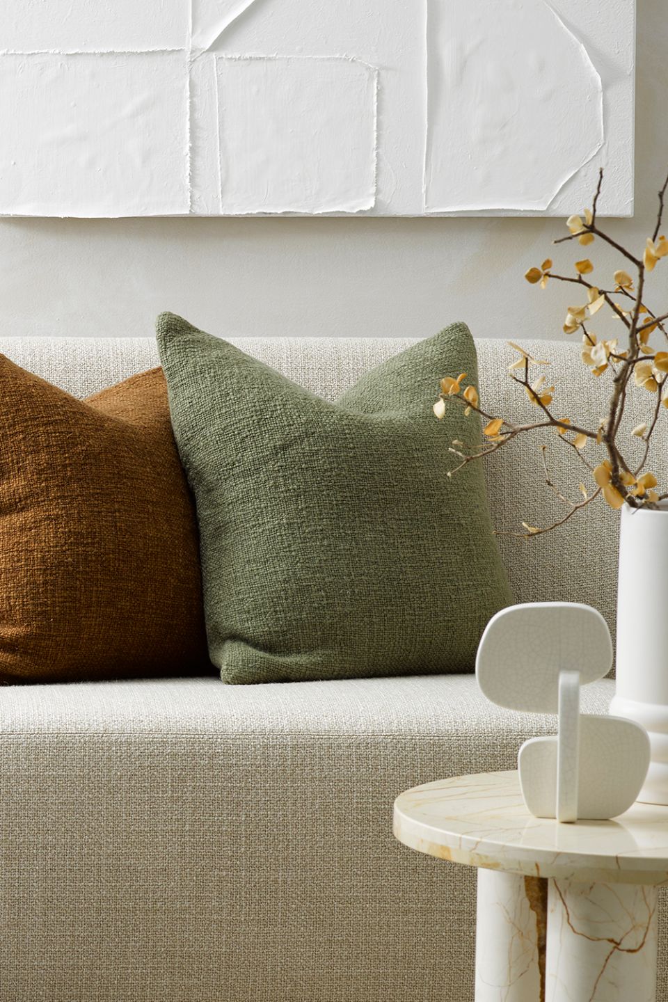 Premium Cyprian Textured Willow Feather Insert Cushion 50x50cm - Soft & Luxurious Home Decor for Sofa, Bed, or Living Room