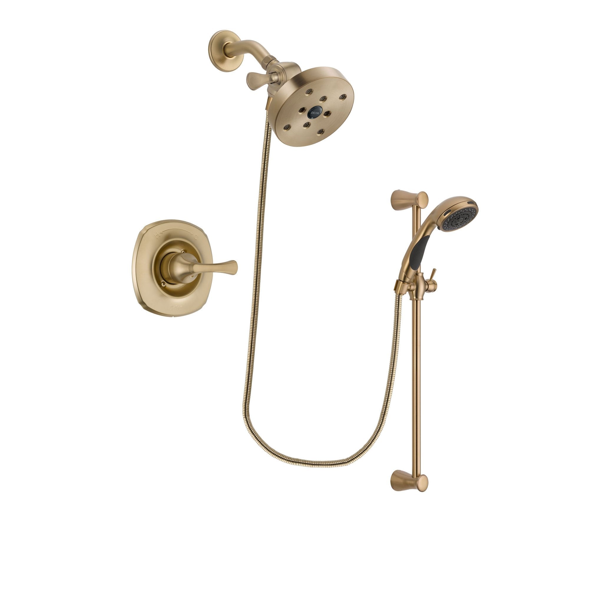 Delta Addison Champagne Bronze Shower Faucet System with Hand Shower DSP3512V - Premium Bathroom Fixture for Modern Home Spa Experience