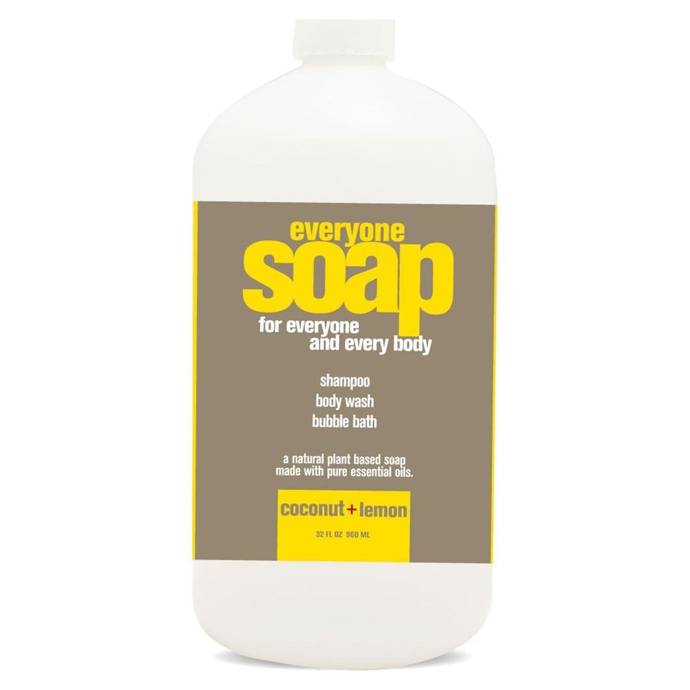 EO Products Organic Coconut & Lemon Soap - 32 oz, All-Natural, Vegan, Cruelty-Free - Perfect for Sensitive Skin & Eco-Friendly Bathing
