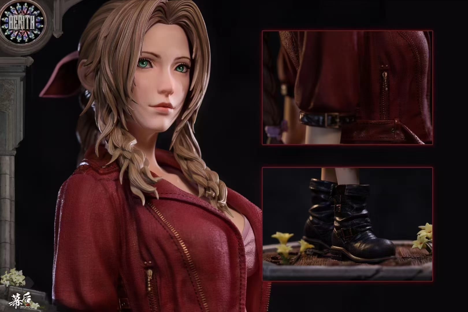 MH Studio Aerith Gainsborough Cosplay Costume - Final Fantasy VII Remake Outfit for Halloween, Anime Conventions & Themed Parties