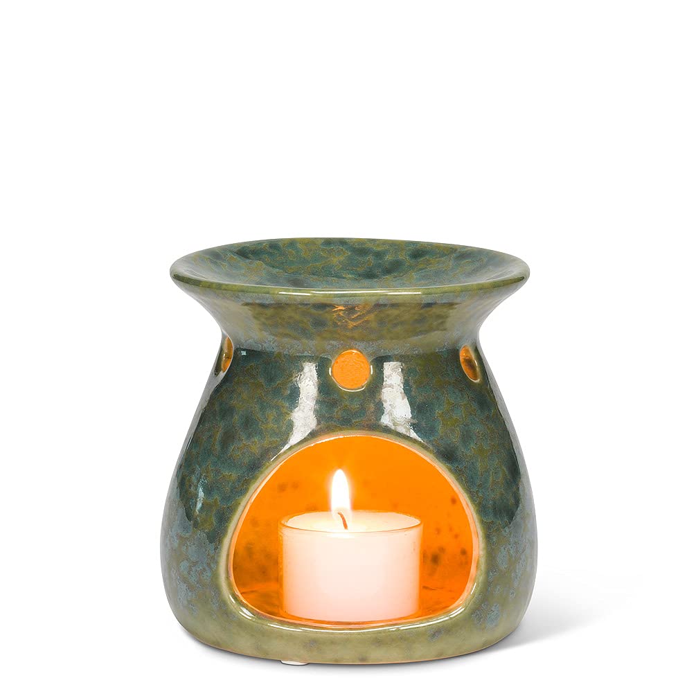 Buddha Head Aromatherapy Oil Warmer - Decorative Ceramic Essential Oil Diffuser for Home, Yoga, Meditation & Spa Relaxation