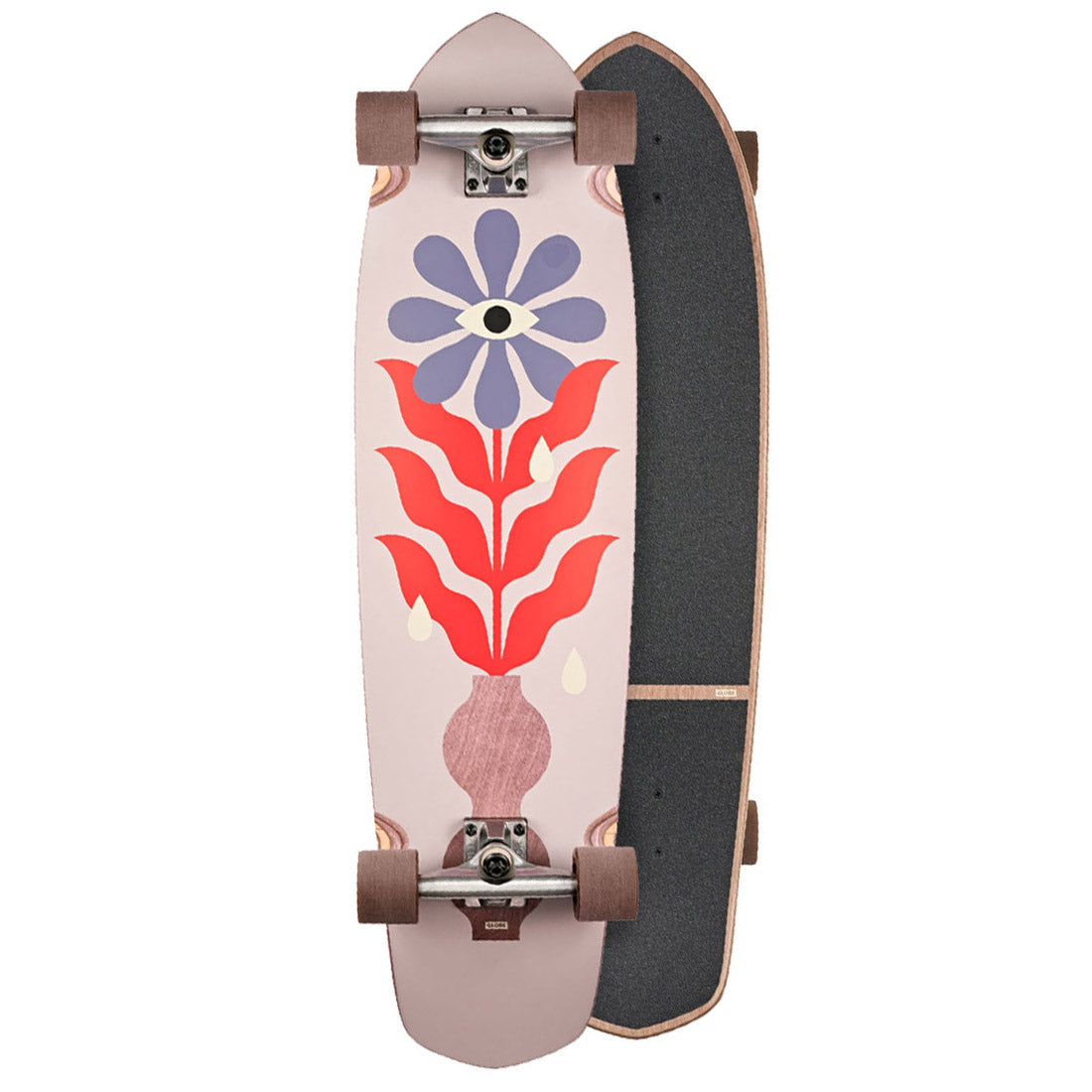 Globe Blazer XL Cruiser Skateboard - 36 Inch Longboard for Adults & Teens - Perfect for Commuting, Campus Riding & Beach Cruising - Weepy Blume Design