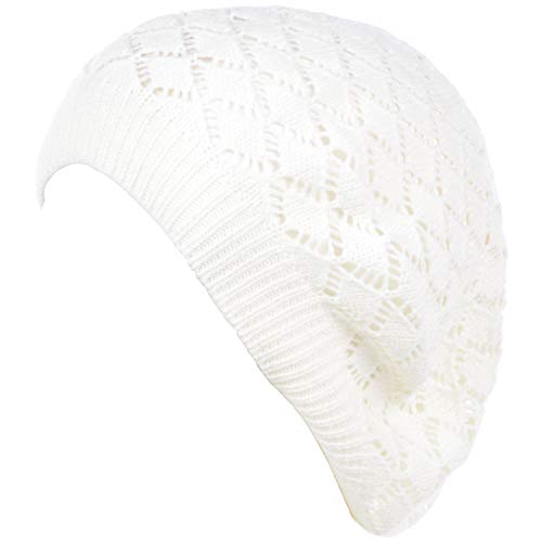 Lace Diamond Knit-white
