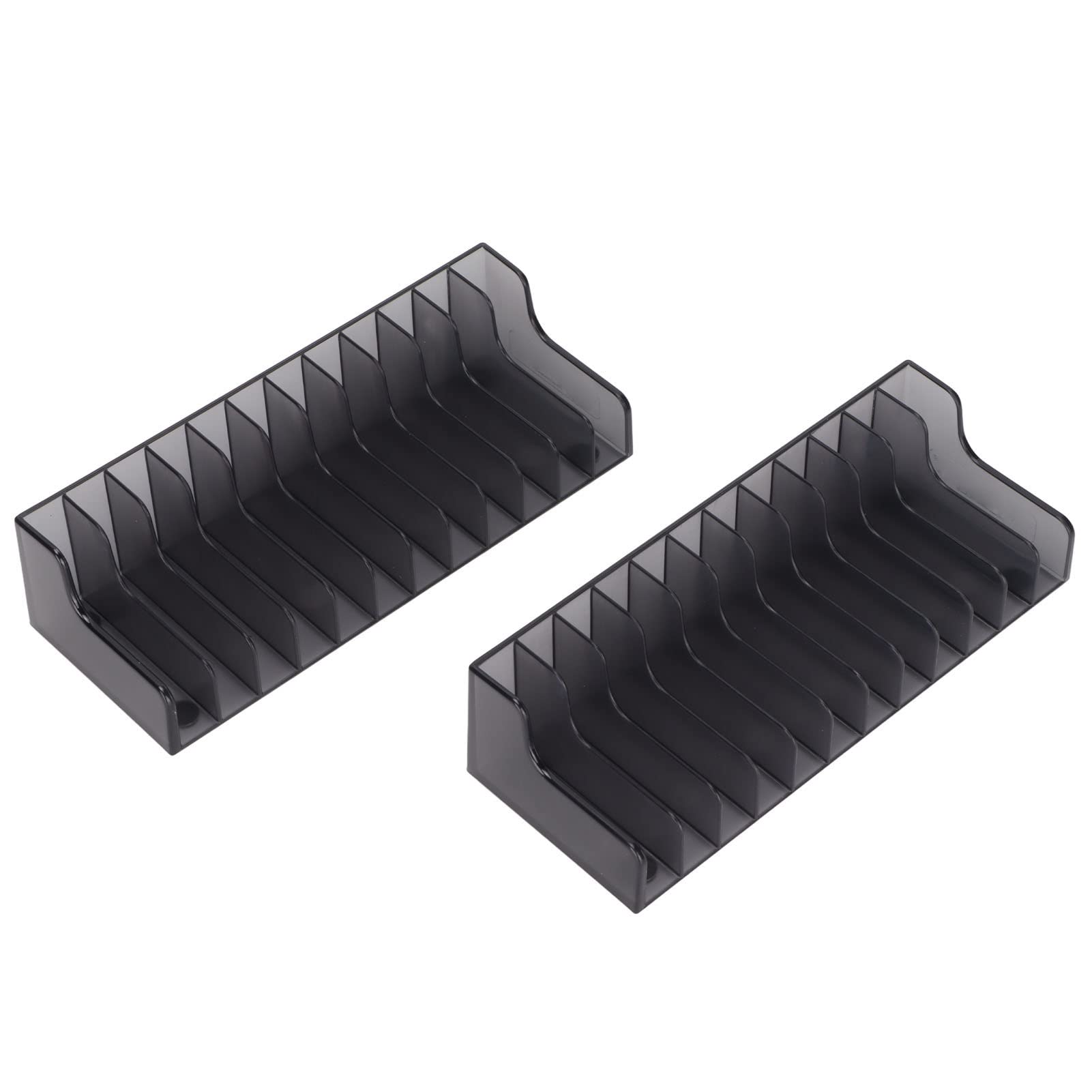 2 Pack Nintendo Switch Lite Game Storage Bracket - Holds 24 CD/DVD/Blu-Ray Discs - Black Game Holder Rack Organizer for Switch Games & Movies - Perfect for Gaming Room & Media Shelf Organization