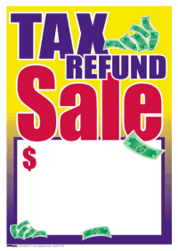 100-Pack Sale Tags for Tax Refund Events - Perfect for Retail Stores, Clearance Sales & Seasonal Promotions