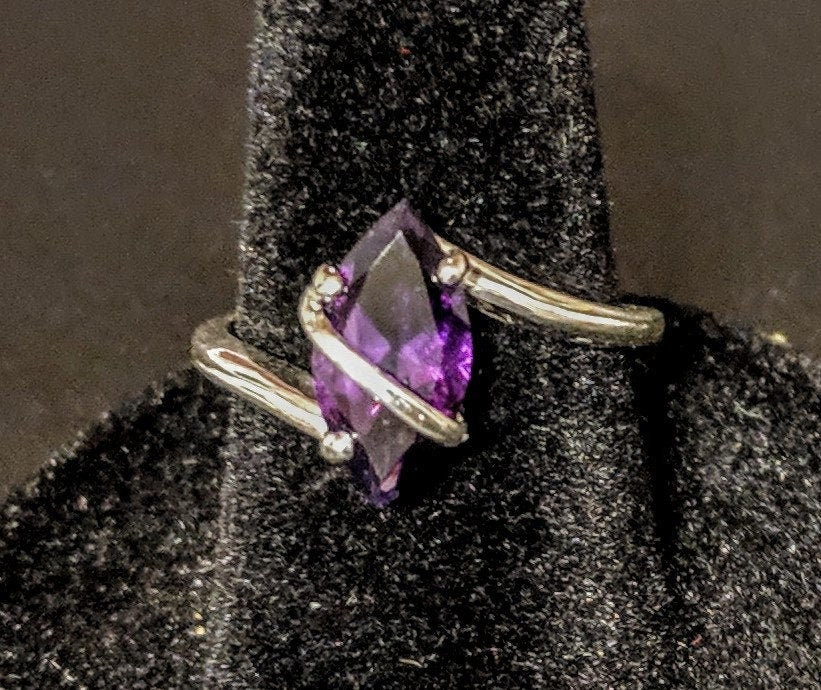 Marquise Cut Natural Gemstone Sterling Silver Ring - Citrine, Garnet, Peridot, Topaz, Amethyst | Birthstone Jewelry Gift for Women | Perfect for Valentine's Day, Anniversary & Special Occasions