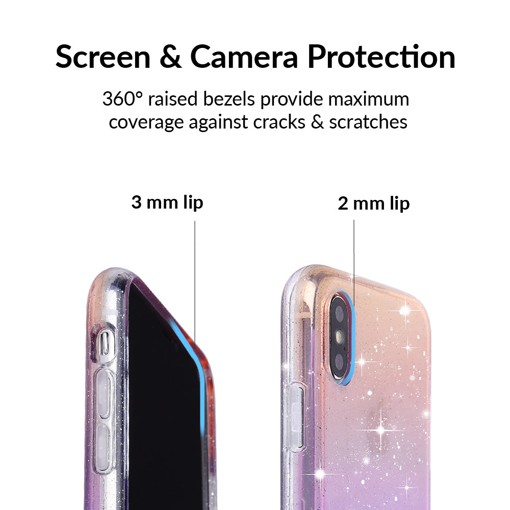 Ombre Stardust Glitter iPhone Case - Sparkling Protective Cover for iPhone 13/14/15 - Trendy Fashion Accessory for Women & Girls - Perfect for Parties, Daily Use & Gift Giving