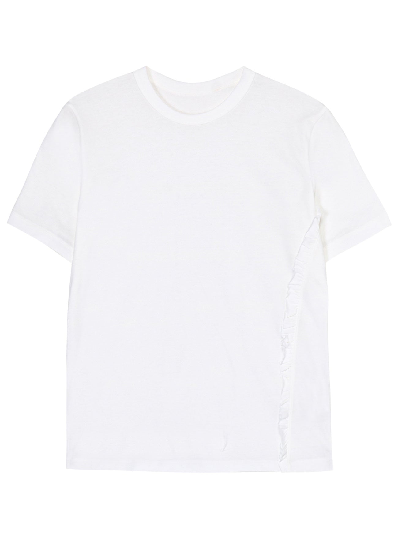 Cotton Jersey Frill T-Shirts for Women - Soft & Stylish Casual Tees for Everyday Wear, Outings & Layering