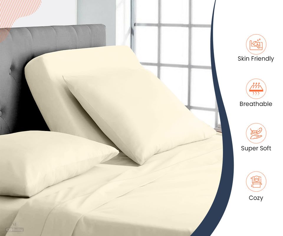 Premium 100% Egyptian Cotton Fitted Sheet for Adjustable Beds - 32