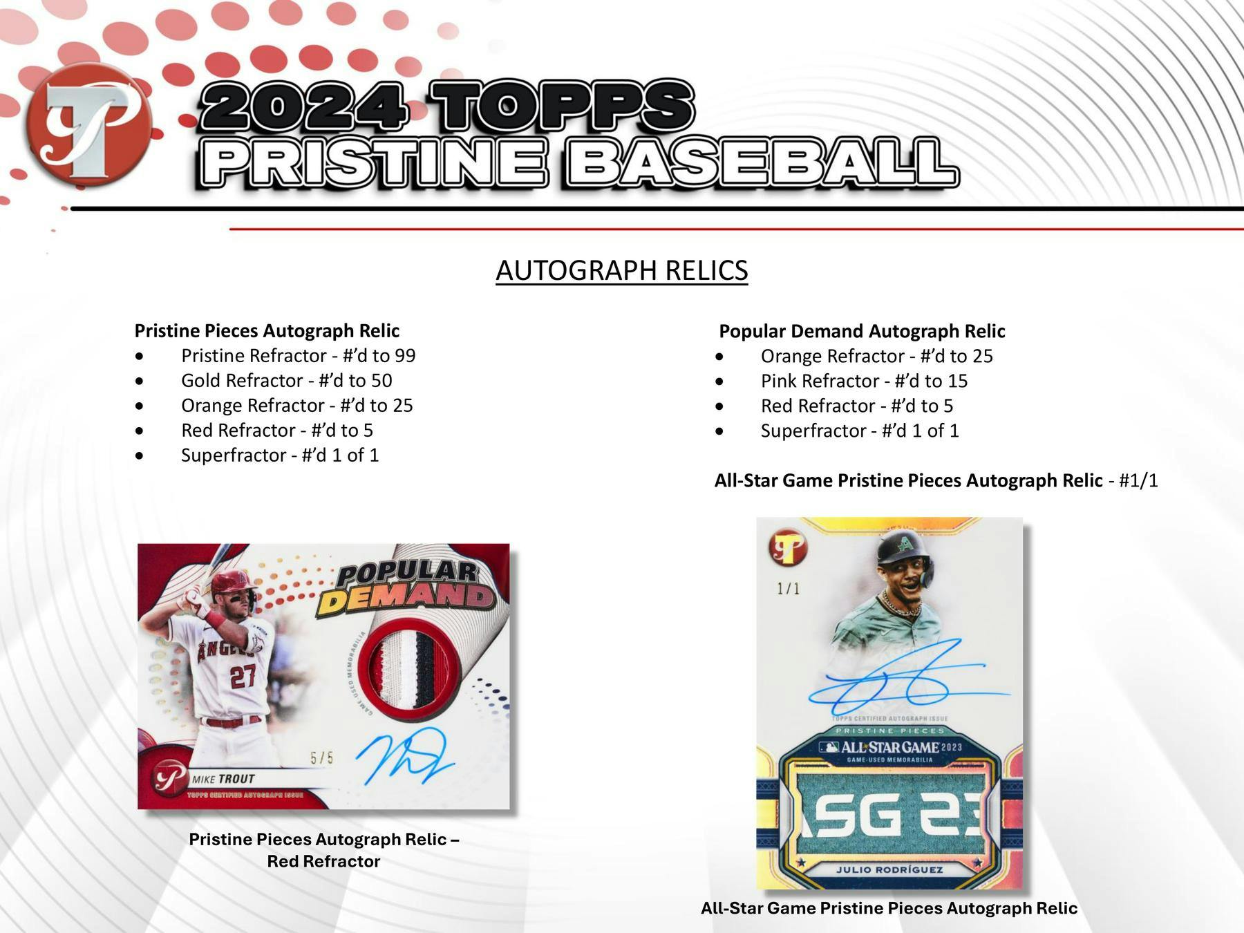 2024 Topps Pristine Baseball Hobby Box - Authentic MLB Trading Cards Collection for Collectors & Investors - Perfect for Trading, Displaying, and Preserving Rare Baseball Cards