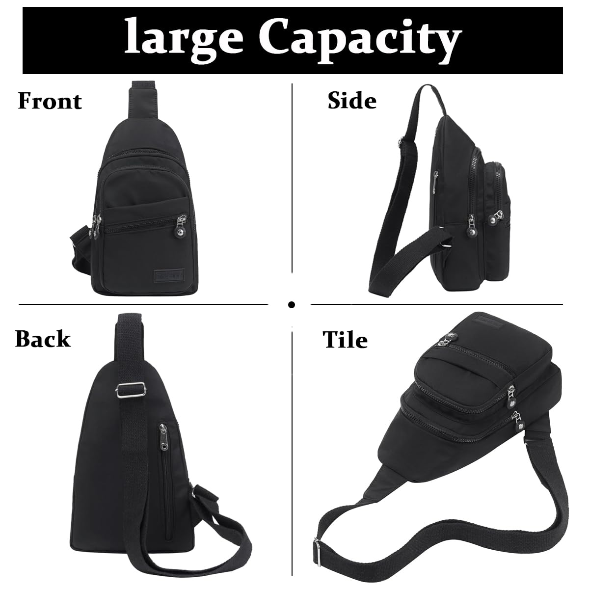 PALAY® Women's & Unisex Crossbody Bag - Lightweight Nylon Shoulder Bag with Multiple Pockets for Work, Shopping, Hiking & Travel - Perfect Everyday Carry-On for Commuting, Outdoors & City Adventures
