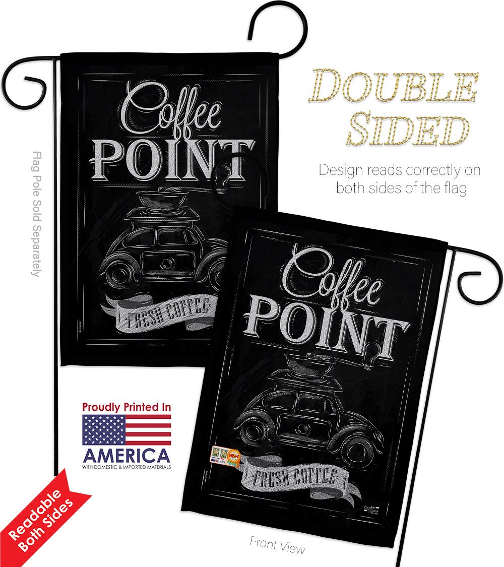 Coffee Garden Flag Set - Double-Sided Yard Banner for Home Decor