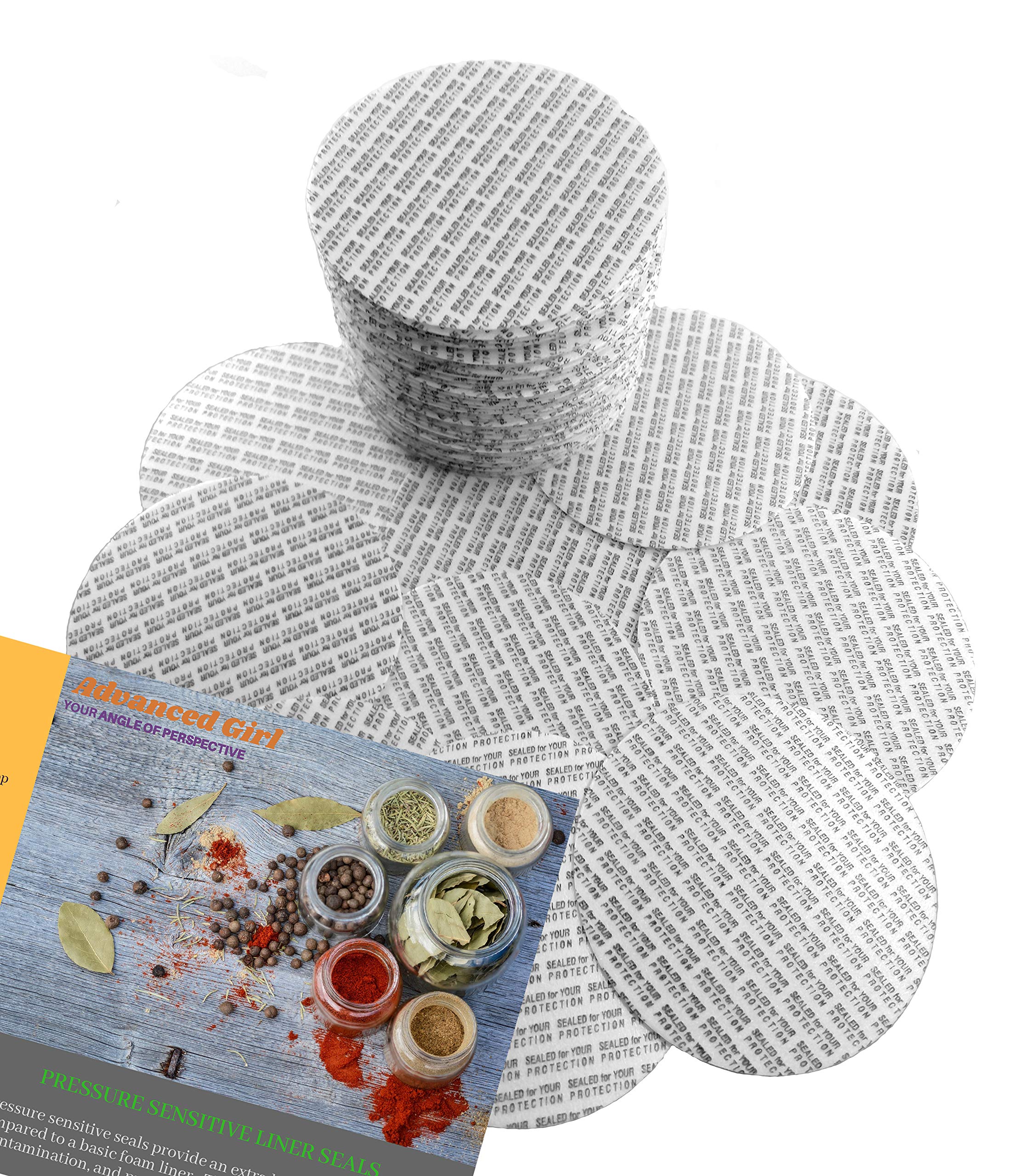 83mm Pressure Sensitive Torque Activated Cap Liners (500 Pack) - Made in USA - No Induction Sealer Needed for Mason Jars & Wide Mouth Containers - Perfect for Home Canning, Food Storage & DIY Projects - Black