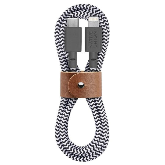 Premium Braided USB C to Lightning Cable 1.2m - Fast Charging & Data Sync - Durable Nylon Cord - Black/White - Perfect for iPhone, iPad & Car Charging