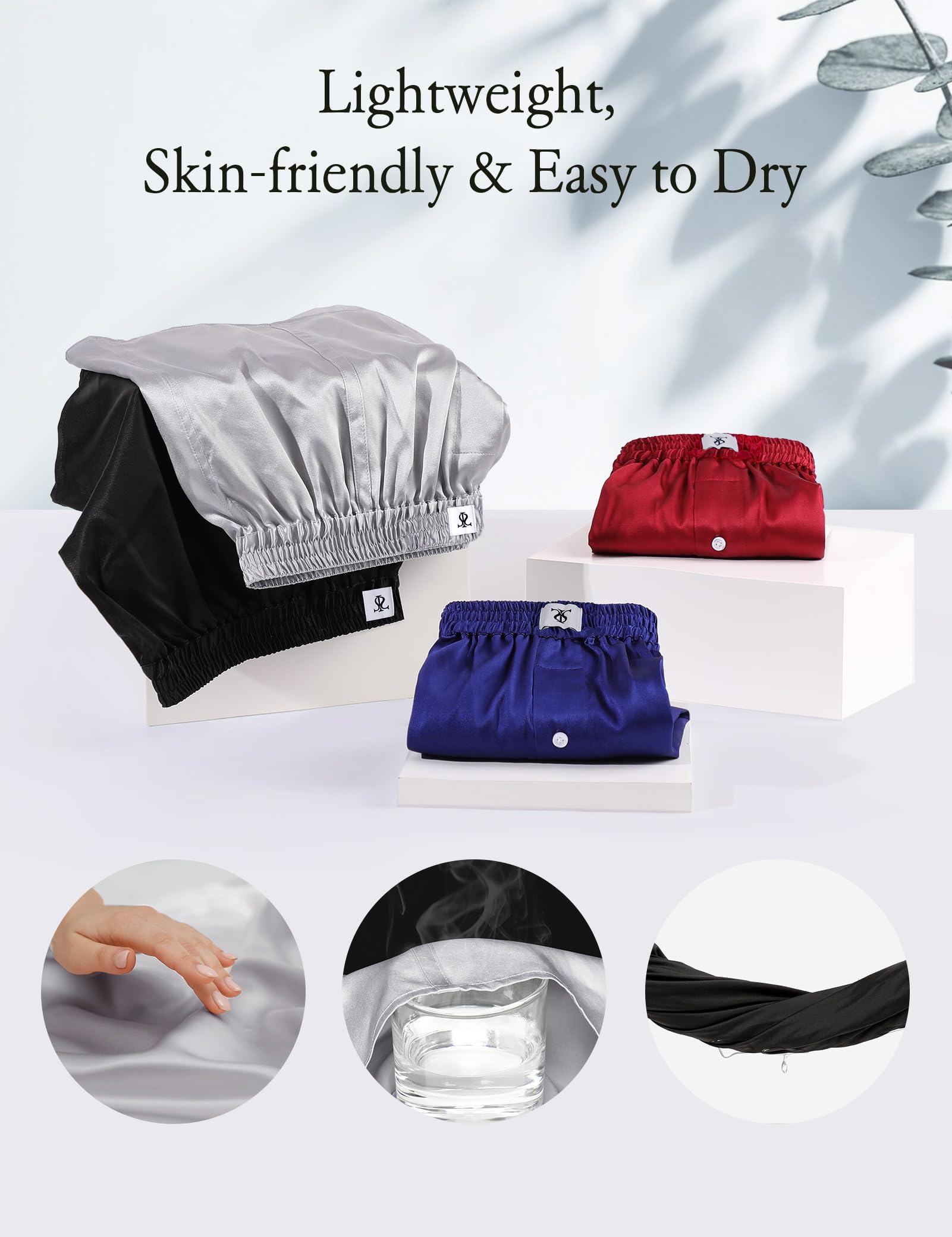 Premium 6A Grade Mulberry Silk Boxer Shorts for Men - Breathable & Hypoallergenic Silk Underwear Combo Pack - Ideal for Sleep, Lounge & Travel Comfort