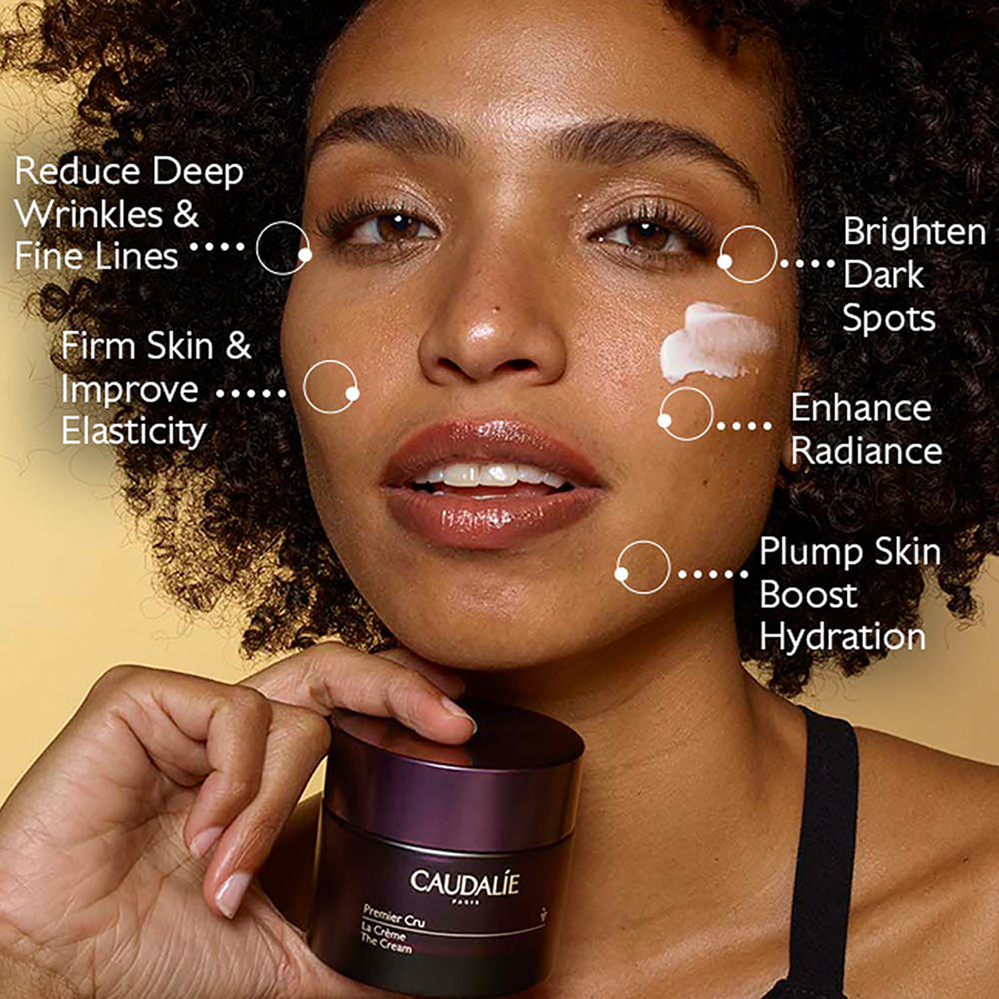 Caudalie Premier Cru The Cream - Anti-Aging Face Moisturizer for Women, Rich Hydrating & Firming Skincare - Perfect for Daily Use & Night Routine