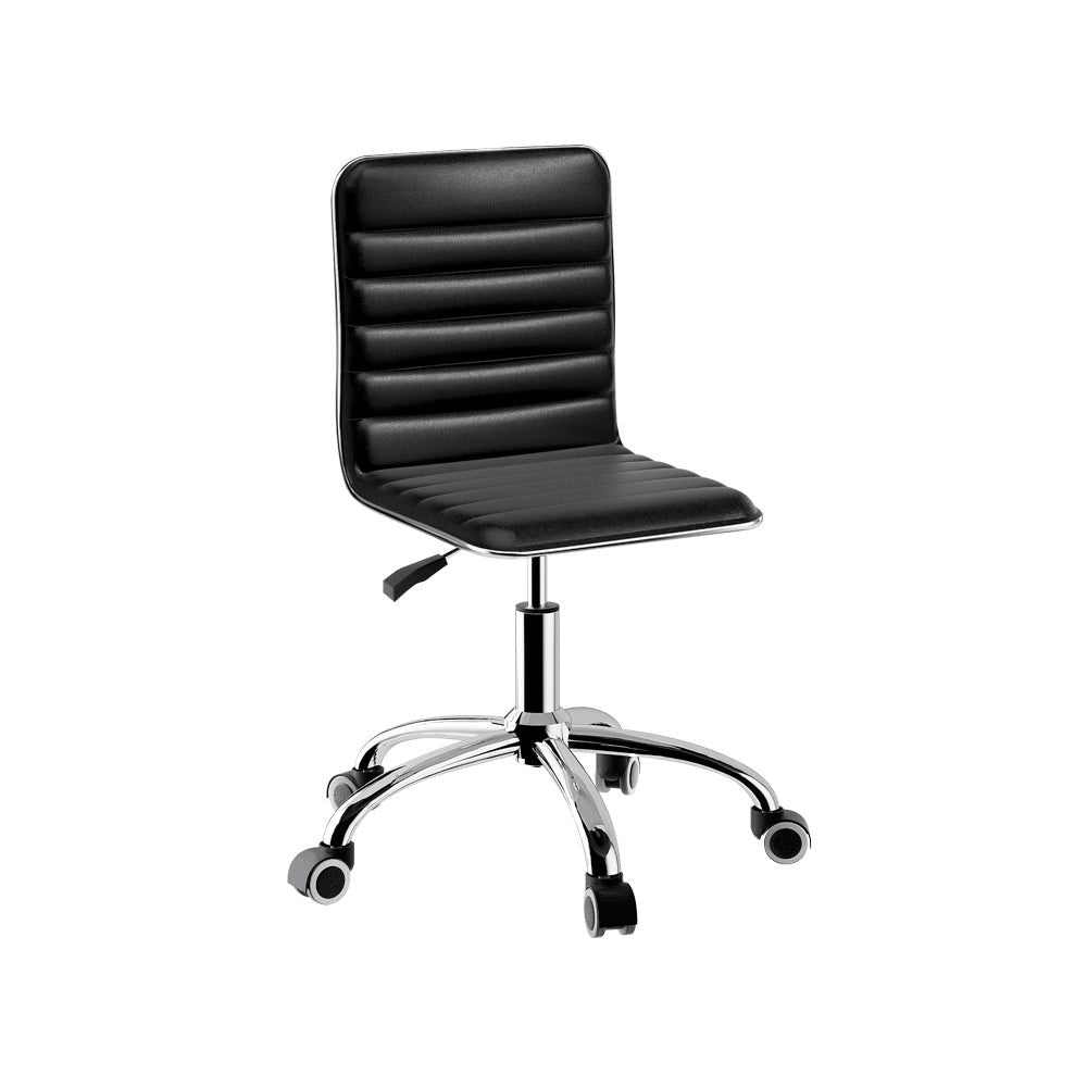 Artiss Office Chair - Ergonomic PU Leather Low Back Computer Desk & Gaming Chair in Black - Perfect for Home Office, Gaming Setup & Workspace Comfort