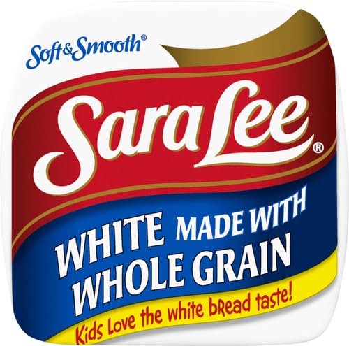 Sara Lee Whole Grain White Sandwich Bread - 20 Oz Loaf, No Artificial Colors or Flavors | Perfect for Sandwiches, Toast & Breakfast