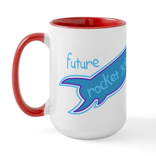 White/Red Inside - Future Rocket Scientist Large Mug