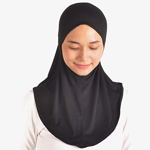 One Piece Al Amira Hijab - Instant Head Scarf in Soft Cotton Jersey - Practical Head Cover for Women (Medium Size) - Perfect for Daily Wear, Prayer & Modest Fashion