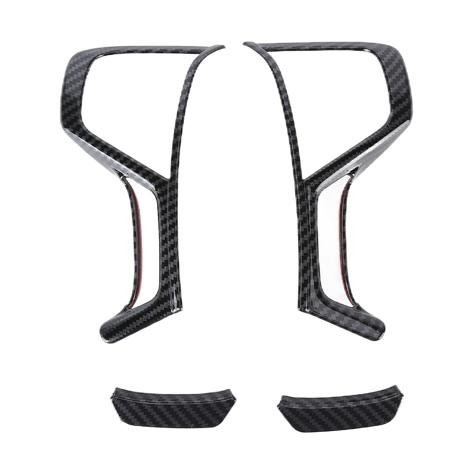 Carbon Fiber Style ABS Steering Wheel Trim Frame - 4pcs Replacement for Mitsubishi Pajero Sport 2019-2020 | Upgrade Interior & Enhance Grip for Off-Road Driving