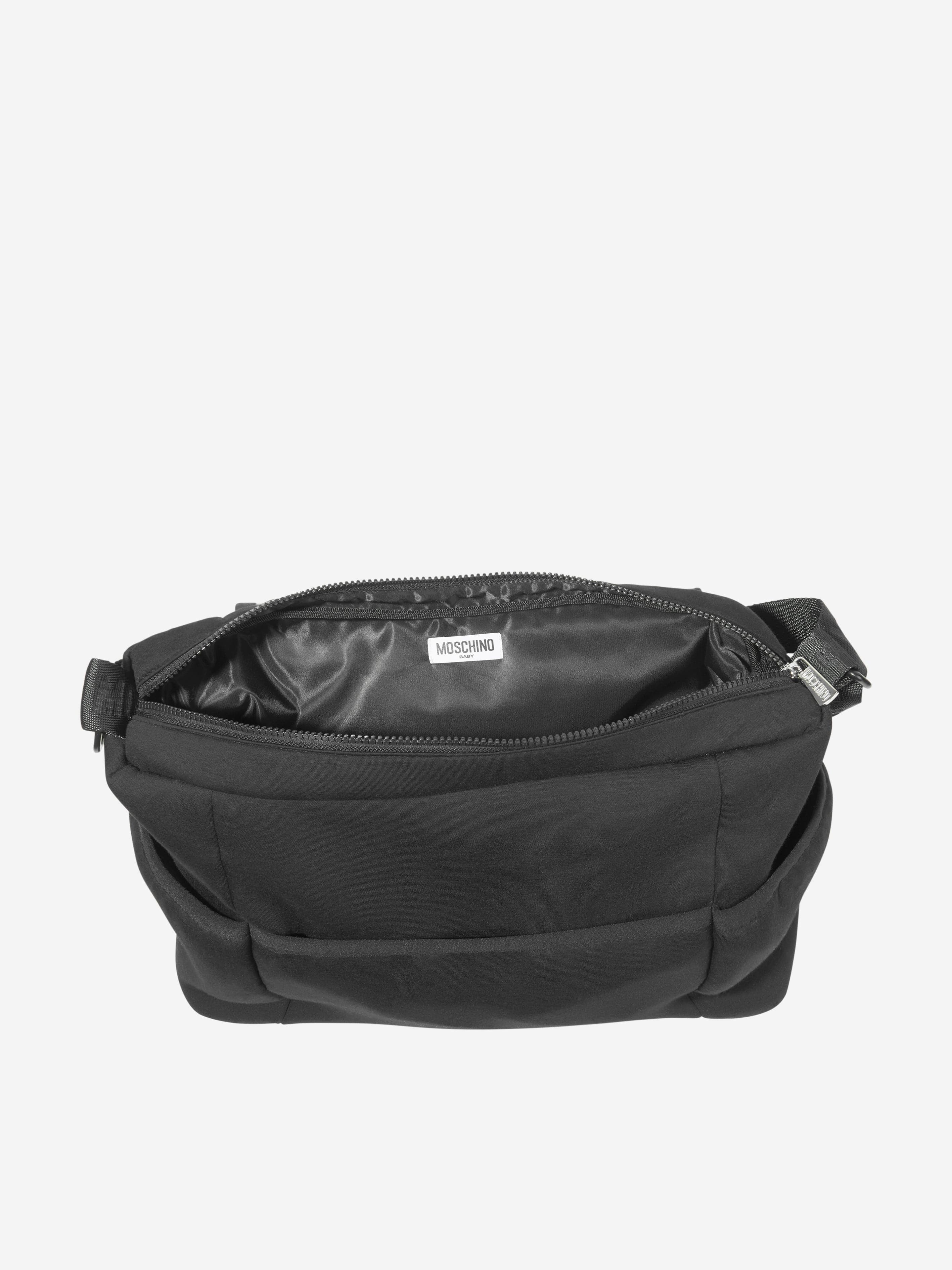 Black Baby Teddy Bear Diaper Bag (40cm) - Stylish & Spacious Changing Bag for Travel, Nursery & On-the-Go Parents