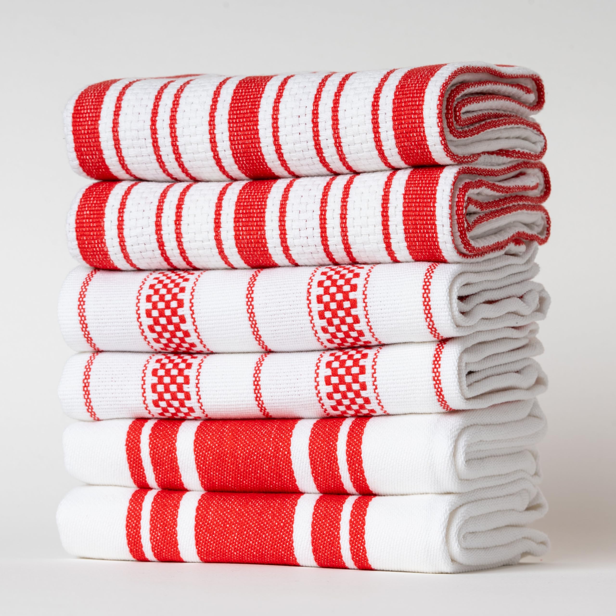 Premium Cotton Kitchen Towels Set of 6 - 20