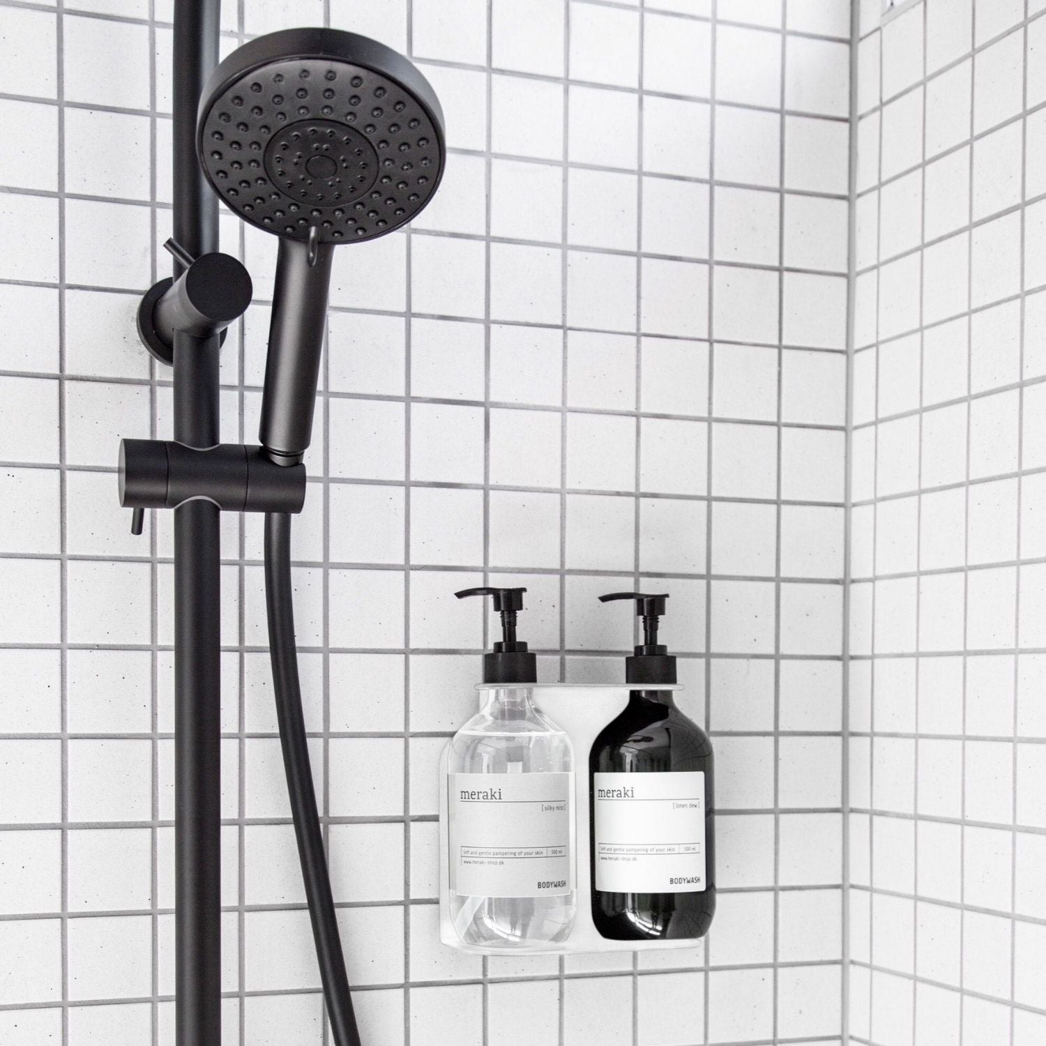 DESIGNSTUFF Dual Soap Dispenser Holder - White | Wall-Mounted Bathroom Organizer for Liquid Soap & Lotion | Perfect for Kitchen, Bathroom, or Laundry Room
