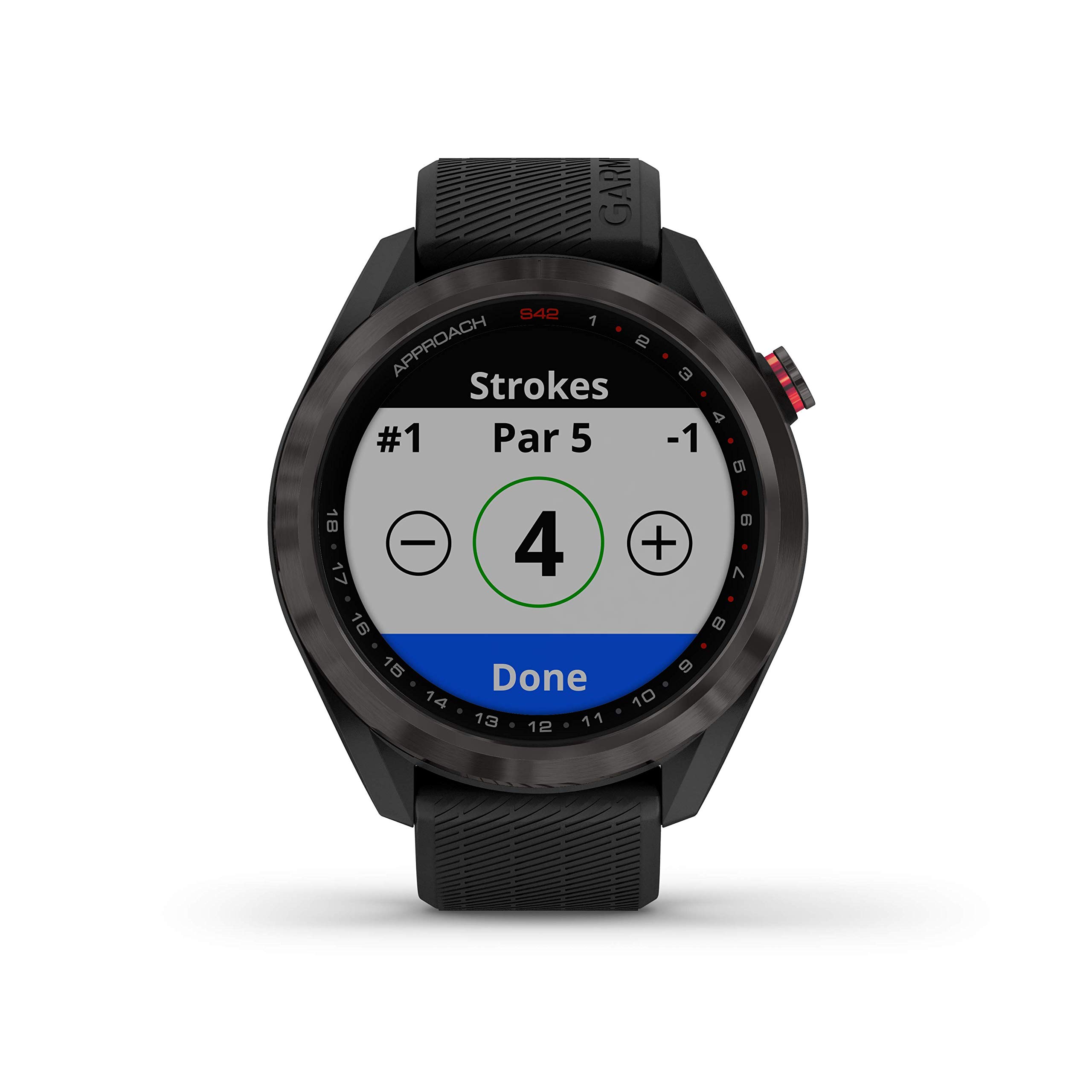 Garmin Approach S42 Premium GPS Golf Watch with All-in-One Golf Tools Bundle - Gunmetal & Black Silicone Band | Wearable4U | Perfect for Golfers, Course Mapping & Swing Analysis