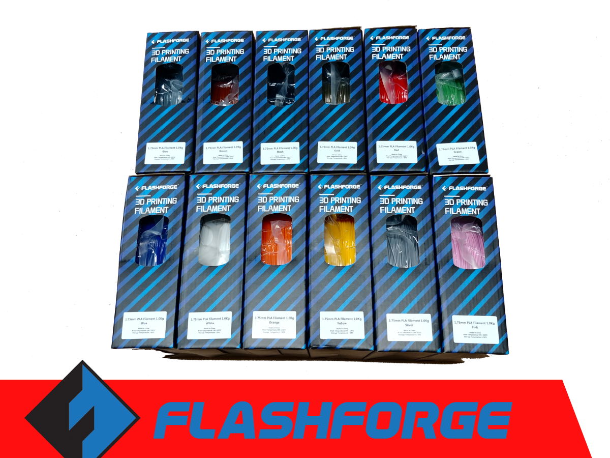 Flashforge PLA Filament 1.75mm 3D Printer Filament, 1kg Spool (12 Vibrant Colors) - Perfect for 3D Printing, DIY Projects, Cosplay & Home Decor