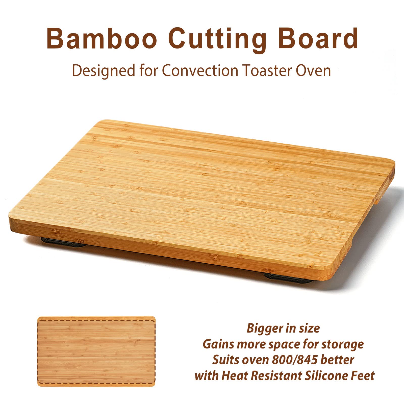 Non-Slip Cutting Board for Breville BOV800XL/845BSS/860BSS Smart Oven - Heat Resistant Silicone Feet, Space Saving Accessory for Countertop Convection Ovens - Perfect for Baking, Roasting & Air Frying - Protects Cabinets & Creates Extra Storage Space