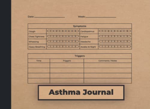 Asthma Journal Tracker - Record Symptoms, Triggers & Medications for Daily Health Monitoring