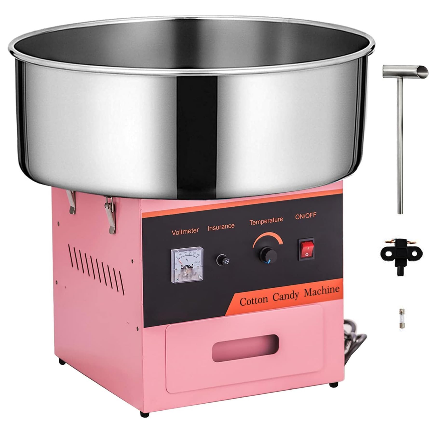 110V Commercial Cotton Candy Machine - Electric Candy Floss Maker with Sugar Scoop for Home, Parties & Events | Perfect for Kids Birthday, Carnival, Family Gatherings & DIY Desserts (Pink)