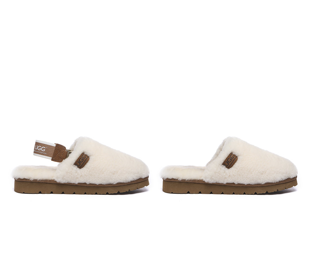 Australian Shepherd® Women's 2-Way Style UGG Slippers with Removable Strap - Slingback Kamari Design for Indoor/Outdoor Comfort