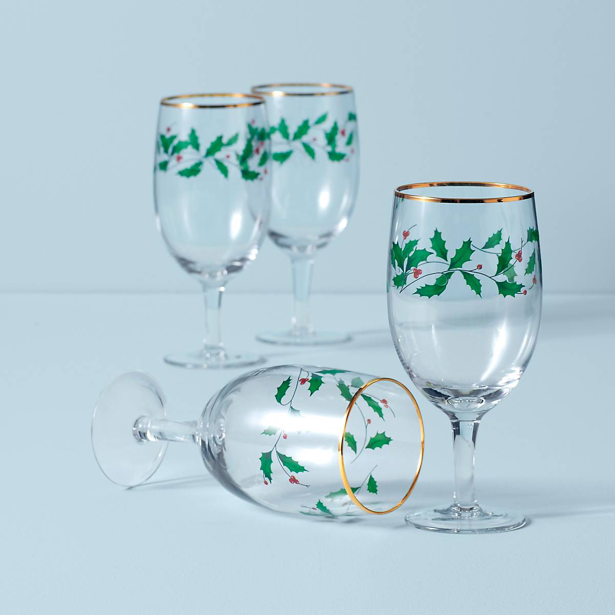 4-Piece Holiday Iced Beverage Glasses Set - Shatterproof Tumblers for Christmas Cocktails, Iced Coffee & Summer Drinks - Perfect for Parties, BBQs & Family Gatherings