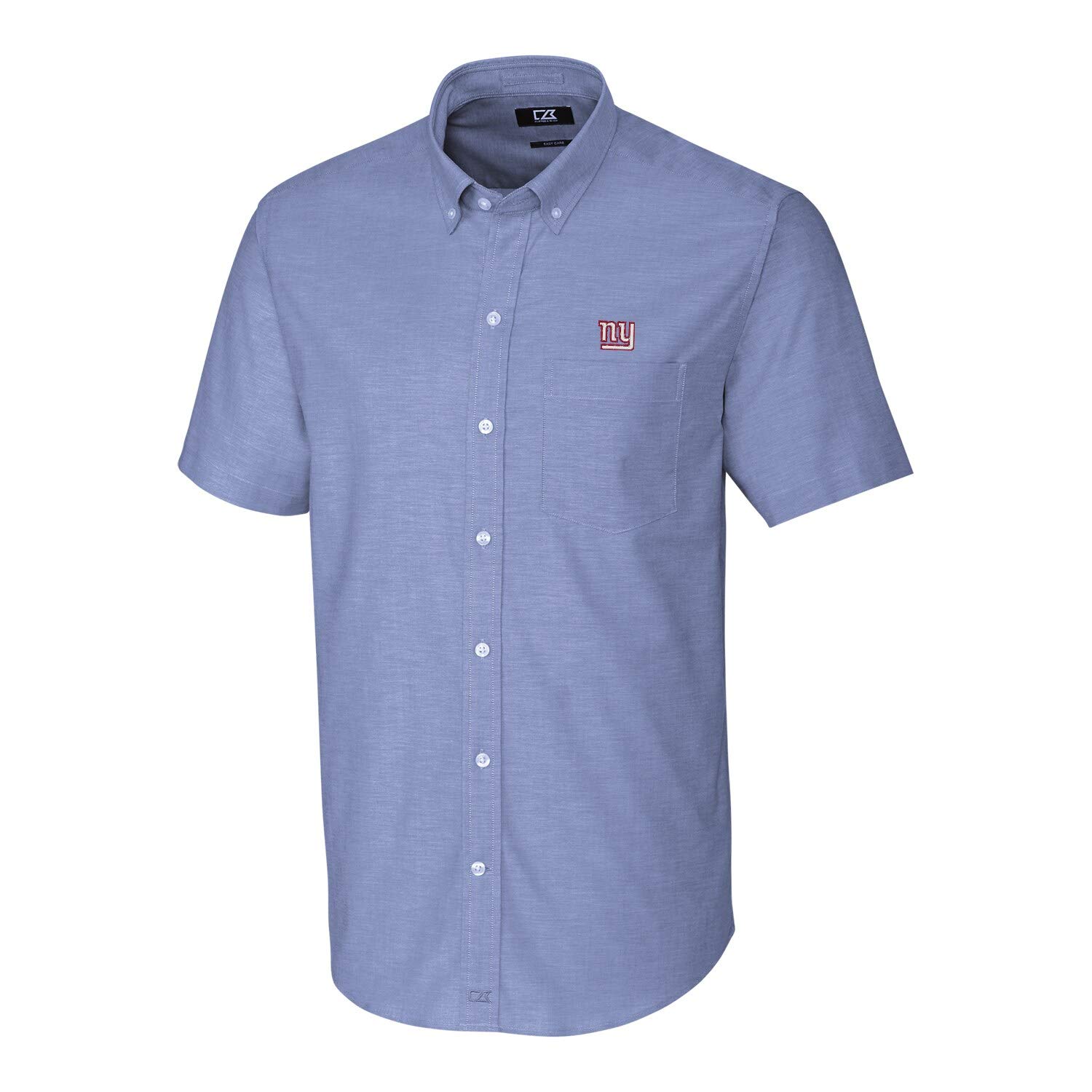 Cutter & Buck Men's NFL Stretch Oxford Short Sleeve Button Down Shirt - Breathable Woven Fabric for Casual Wear, Game Day & Outdoor Activities