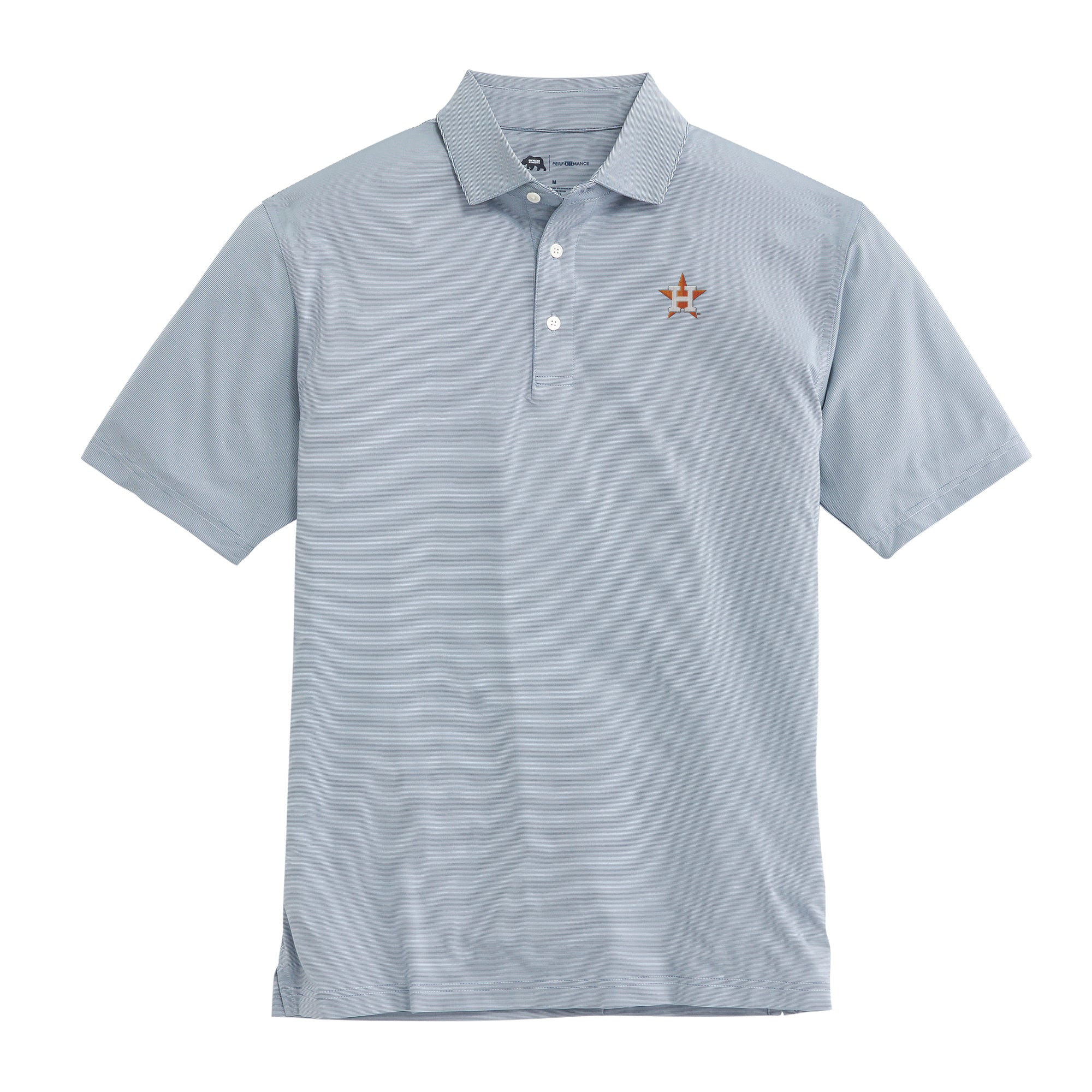 Houston Astros Hairline Stripe Performance Polo Shirt for Men - Moisture Wicking Baseball Jersey - Perfect for Games, Work & Casual Wear