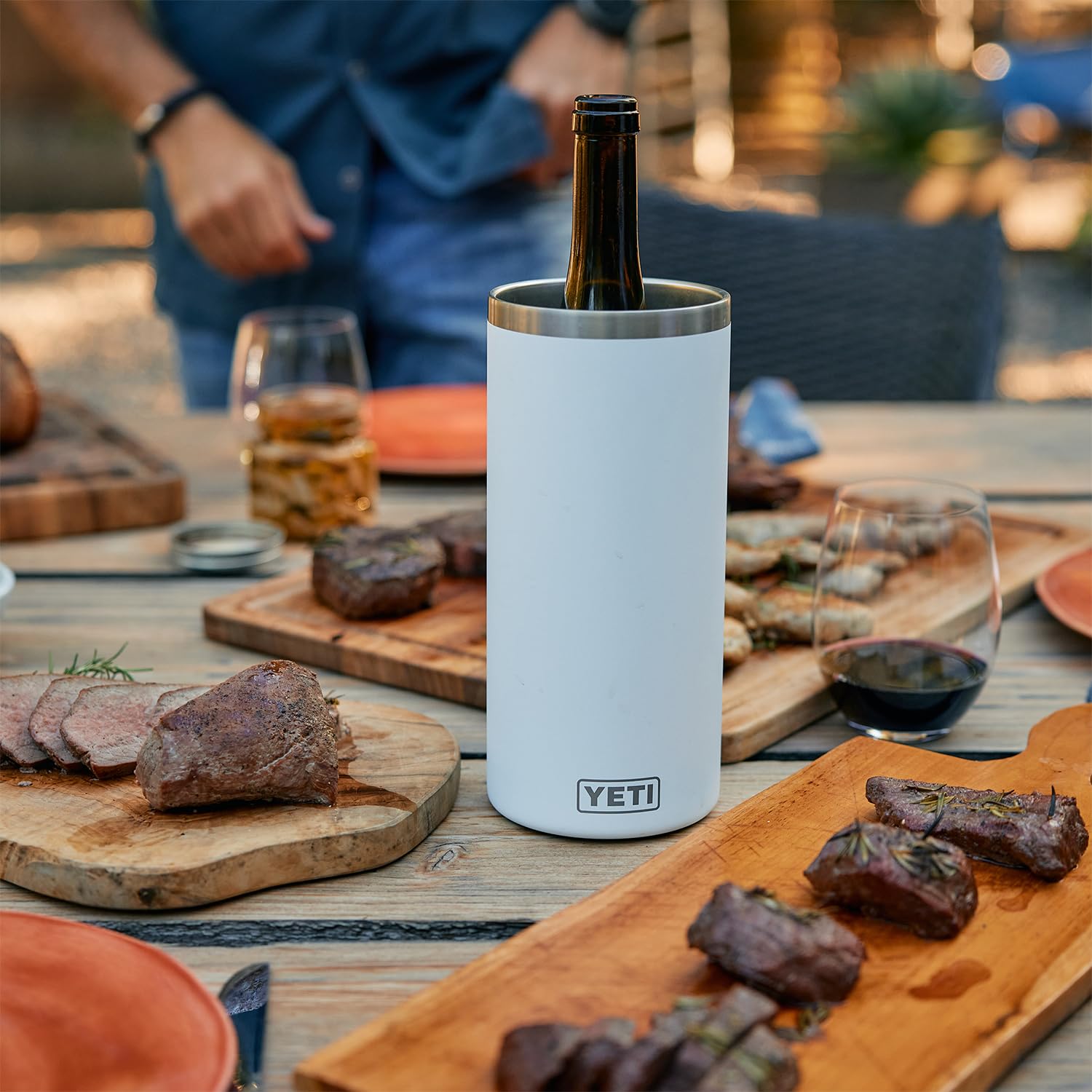 YETI Rambler Wine Chiller - Insulated Stainless Steel Wine Bottle Cooler for White & Red Wine - Perfect for Picnics, Beach Days & Outdoor Parties