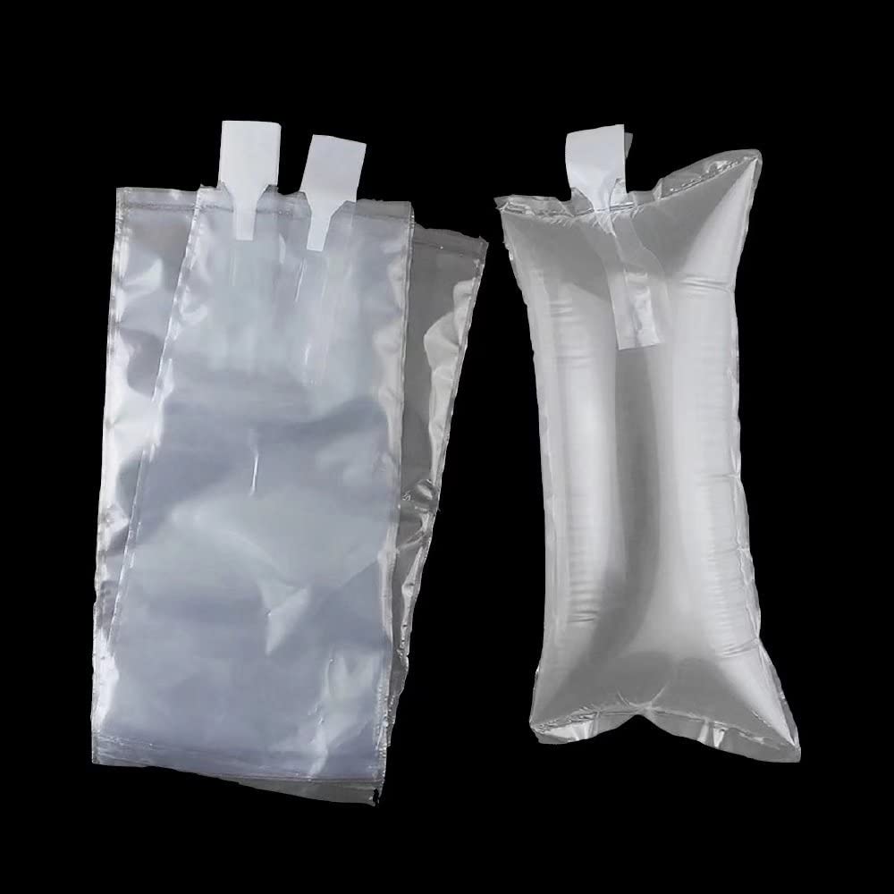 100 Pack Clear Inflatable Air Packaging Bags - 3.9x11.8 Inch Plastic Air Pillows for Shipping, Cushioning & Void Fill Protection | Includes Free Hand Pump | Ideal for Ecommerce, Fragile Items & Moving Supplies (VFC1030)