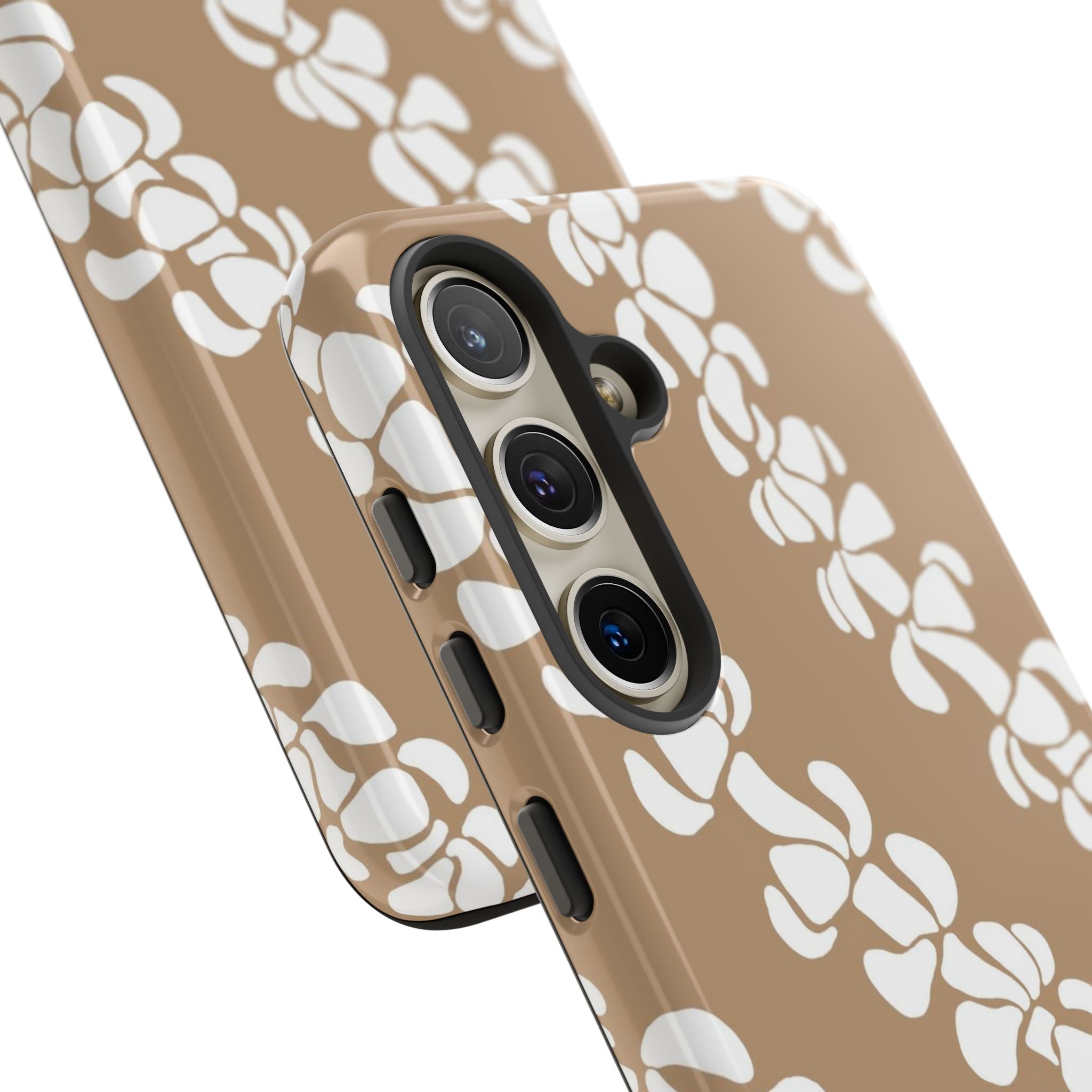 Premium Puakenikeni Tan Leather Case for Samsung Galaxy - Durable Protection with Stylish Design for Everyday Use